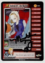 V1320: Android 18, The Machine: 184: LP: Cell Saga: Signed/Autographed: Meredith Mccoy: Black